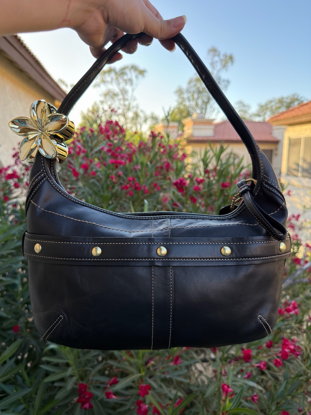 Vintage Grail: Coach Ergo Belted Hobo Bag in Black Leather (Style 11261) - Picture 3 of 12
